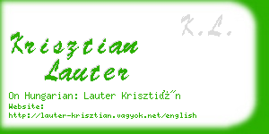 krisztian lauter business card